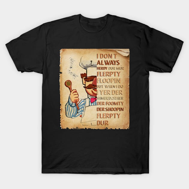 vintage look design, exclusive, swedish chef T-Shirt by albertkeith48